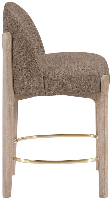 Torino - Counter Stool With Brushed Natural Base - Simple Home Plus