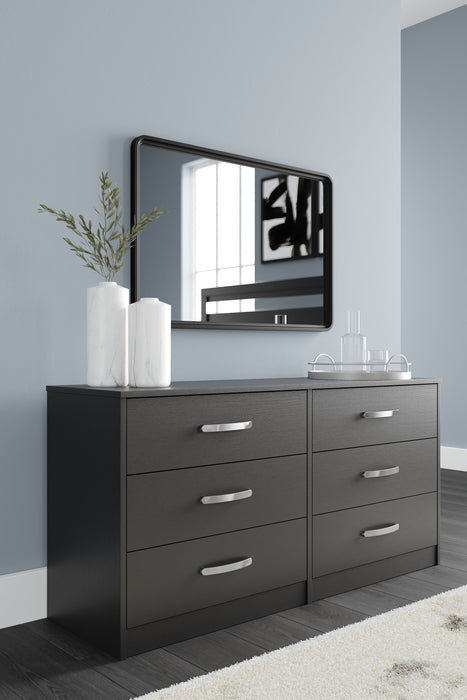 Finch - Black - Six Drawer Dresser - 29'' Height - Simple Home Plus