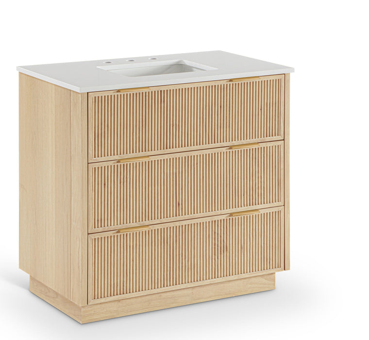 Willard - Engineered Stone And Solid Wood Bathroom Vanity - Simple Home Plus