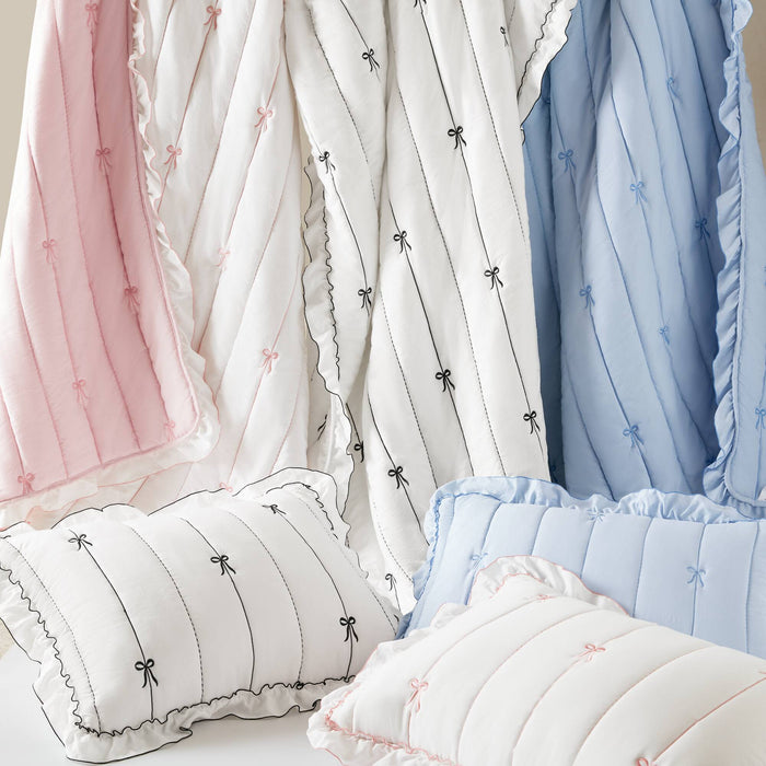 Liv - Twin Quilt Set - Blue - Simple Home Plus