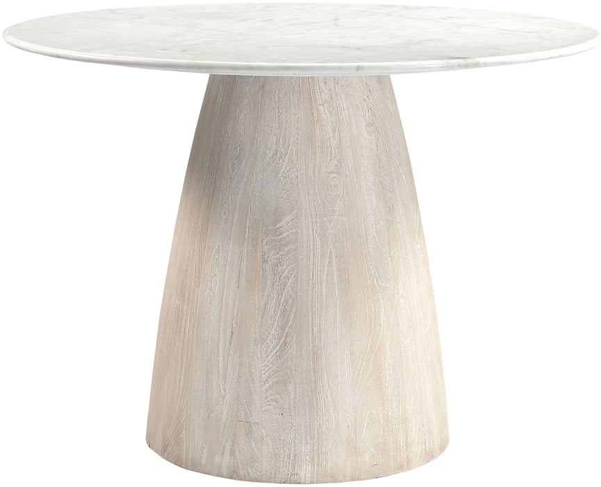 Liona - 42" Marble And Mango Wood Dining Table - Simple Home Plus