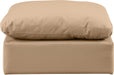 Indulge - Faux Leather Ottoman - Tan - Simple Home Plus