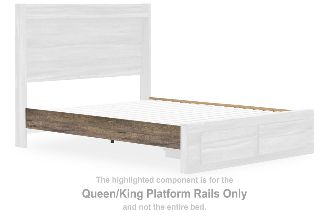 Elbrim - Queen/King Platform Rails - Brown - Simple Home Plus