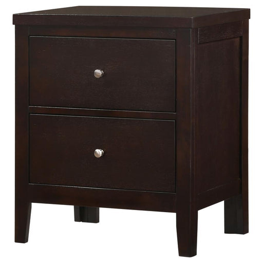 Carlton - 2-Drawer Nightstand - Cappuccino - Simple Home Plus
