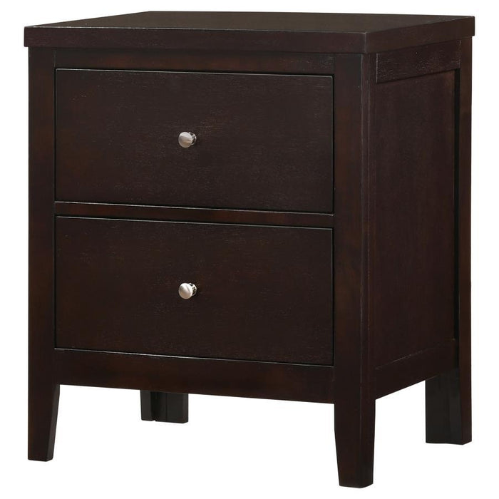 Carlton - 2-Drawer Nightstand - Cappuccino - Simple Home Plus