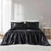 Satin - Wrinkle-Free Luxurious 6-Piece Sheet Set - Black - Simple Home Plus