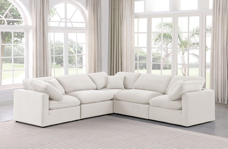 Indulge - Velvet 5 Piece Modular Corner Sectional