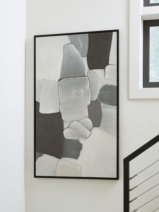 Adilson - White / Gray / Black - Wall Art - Simple Home Plus