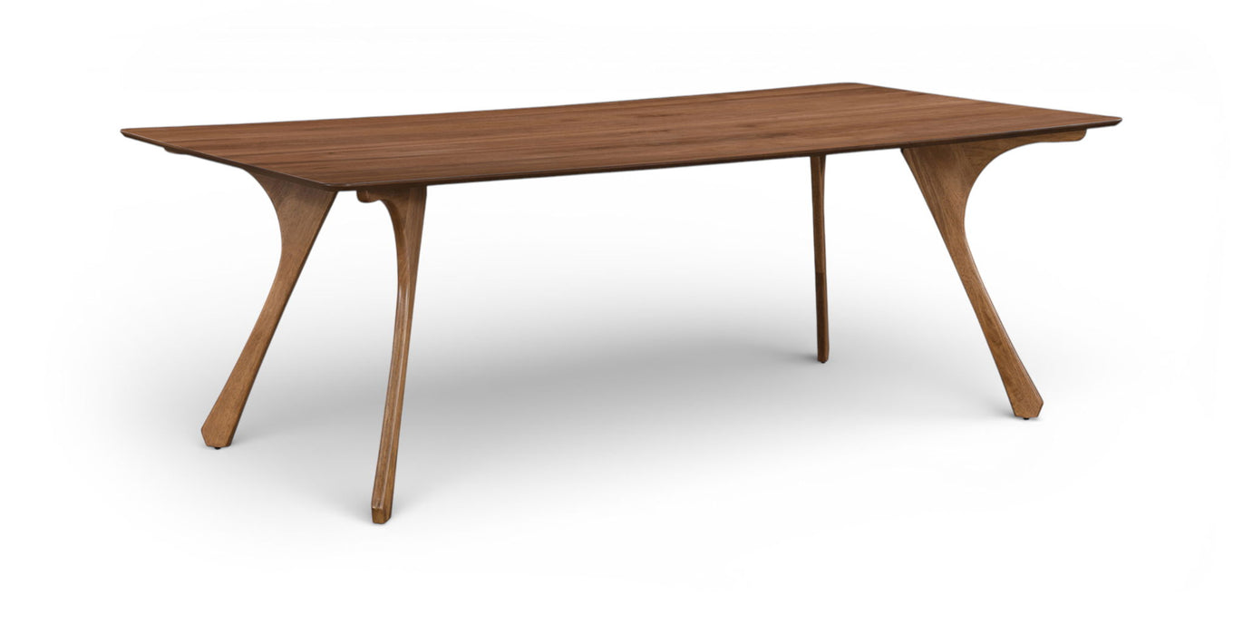 Glenwood - 86.75" Solid Wood And Walnut Veneer Dining Table - Brown - Simple Home Plus