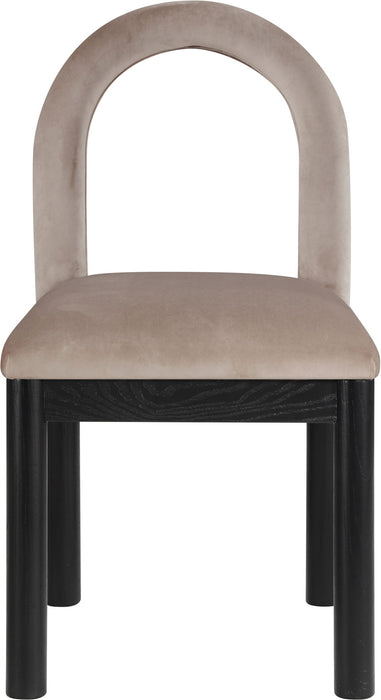 Conrad - Velvet Dining Chair With Black Legs - Simple Home Plus