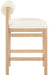 Roundhill - Faux Leather Counter Stool - Natural Frame - Simple Home Plus