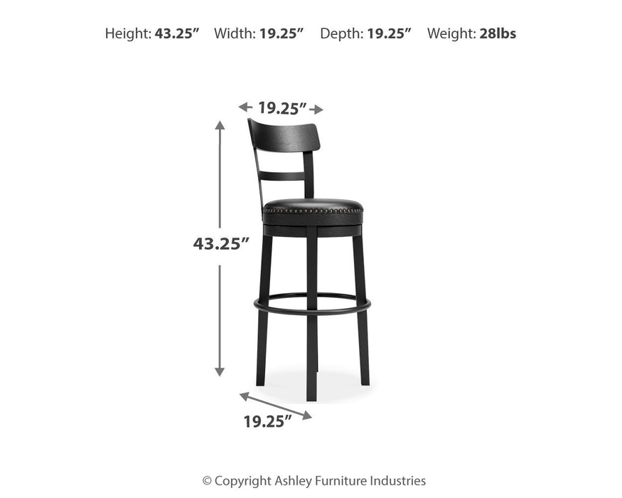 Valebeck - Tall Upholstered Swivel Barstool - Simple Home Plus