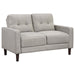 Bowen - Upholstered Track Arm Tufted Loveseat - Simple Home Plus