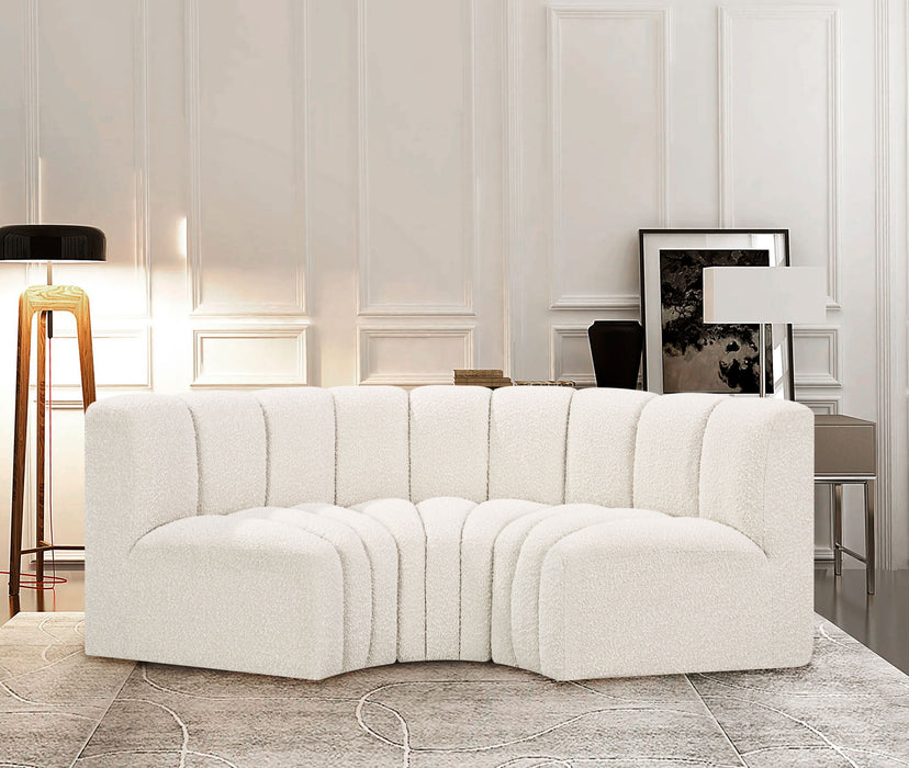 Arc - Boucle Fabric 3 Piece Modular U-Shaped Sofa - Simple Home Plus