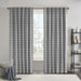 Anaheim - Plaid Rod Pocket and Back Tab Curtain Panel With Fleece Lining - Gray - Simple Home Plus