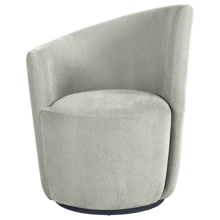Nueva - Upholstered Swivel Chair Curved Backrest - Simple Home Plus