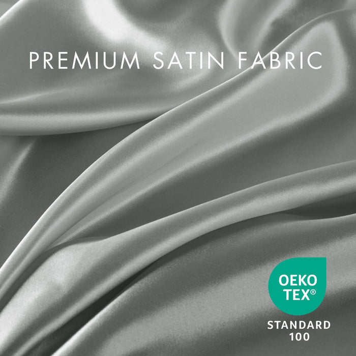 Satin - Wrinkle-Free Luxurious 6-Piece Sheet Set - Gray