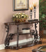Laney - Scrollwork Entryway Sofa Console Table - Deep Merlot - Simple Home Plus