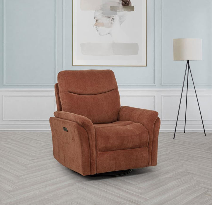 Adler - Upholstered Power Swivel Glider Recliner - Simple Home Plus