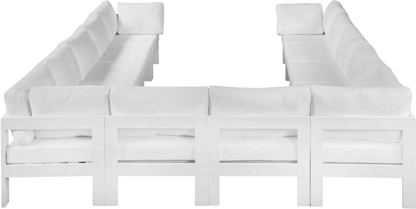Nizuc - Outdoor Patio 12 Piece Modular Sectional With White Frame - Simple Home Plus