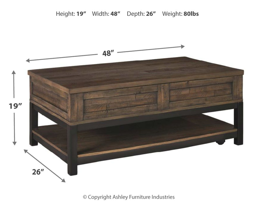 Johurst - Grayish Brown - LIFT TOP COCKTAIL TABLE - Simple Home Plus
