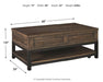Johurst - Grayish Brown - LIFT TOP COCKTAIL TABLE - Simple Home Plus