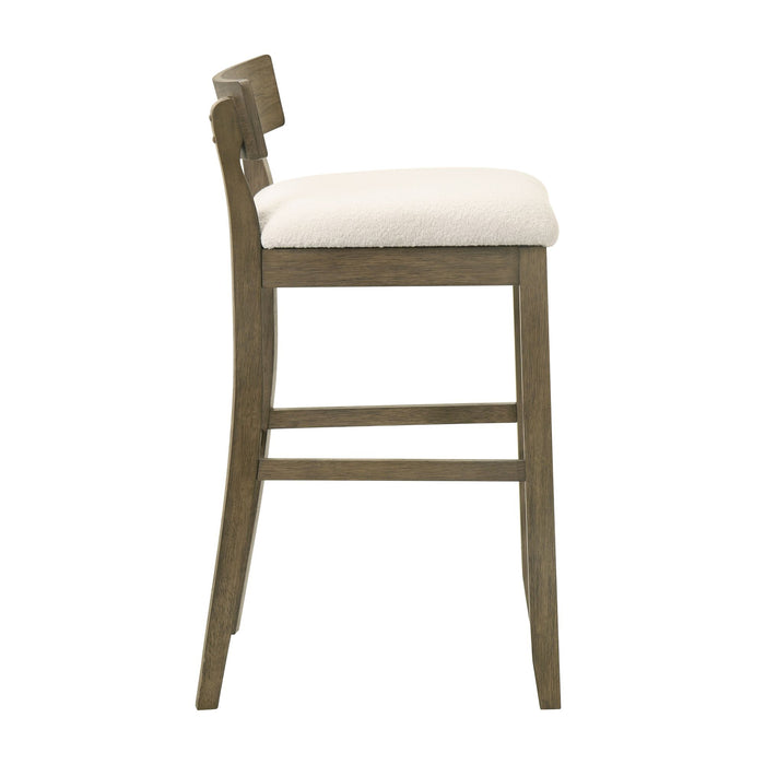 Merie - Modern Transitional Wood Bar Height Kitchen Bar Stool - Simple Home Plus