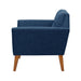 Newport - Wide Mid-Century Modern Lounge Chair (Set of 2) - Blue - Simple Home Plus