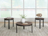 Horizon Hills - Occasional Table Set (Set of 3) - Brown / Black - Simple Home Plus