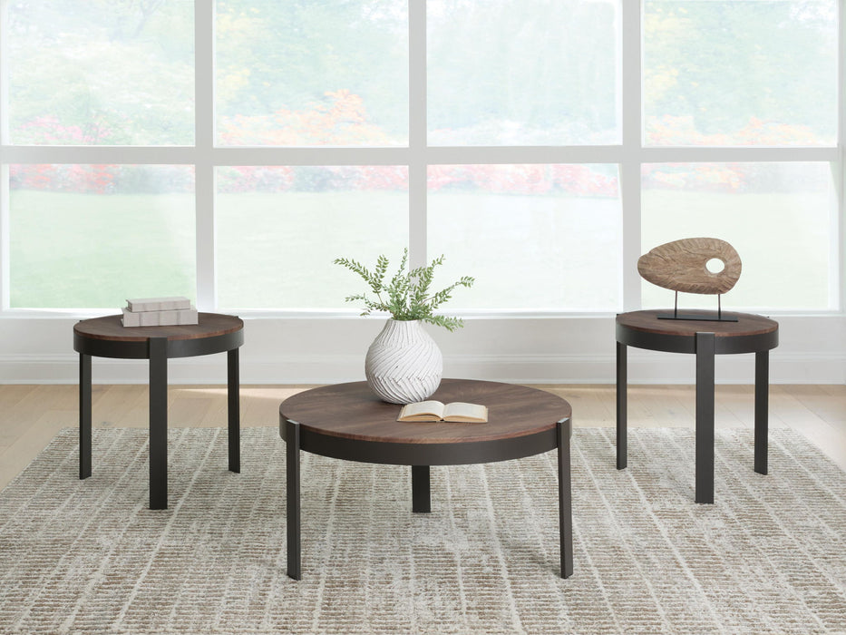 Horizon Hills - Occasional Table Set (Set of 3) - Brown / Black - Simple Home Plus
