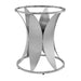Petal - Modern Glass Round Pedestal Dining Table - Brushed Stainless Steel - Simple Home Plus