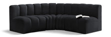 Arc - Velvet 4 Piece Corner Modular Sofa - Simple Home Plus