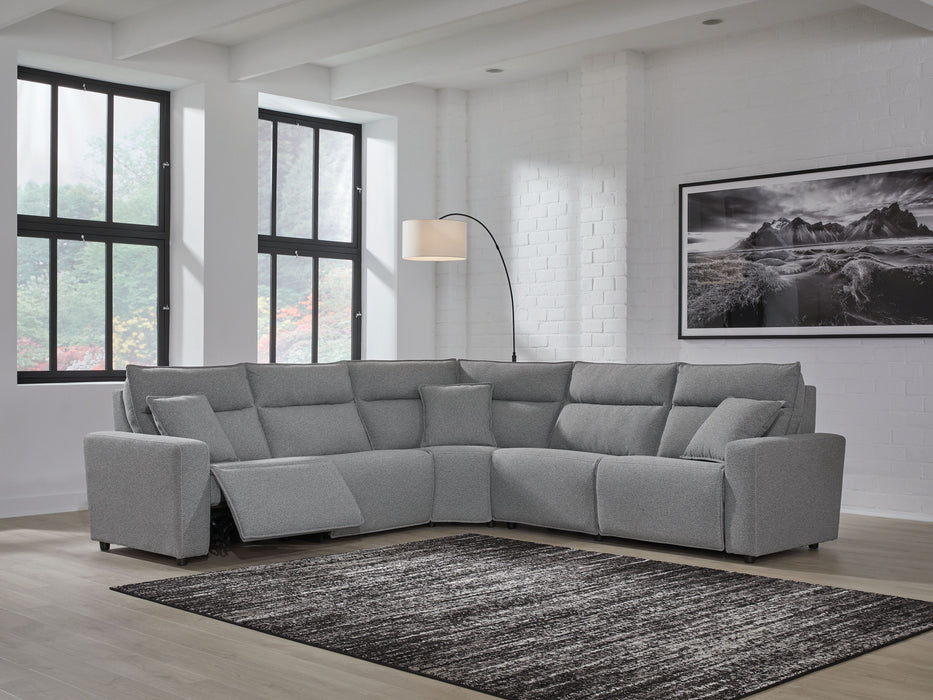 ModMax II - Salt And Pepper - Reclining Sectional - Simple Home Plus