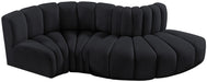 Arc - Velvet 4 Piece L-Shaped Modular Sofa - Simple Home Plus