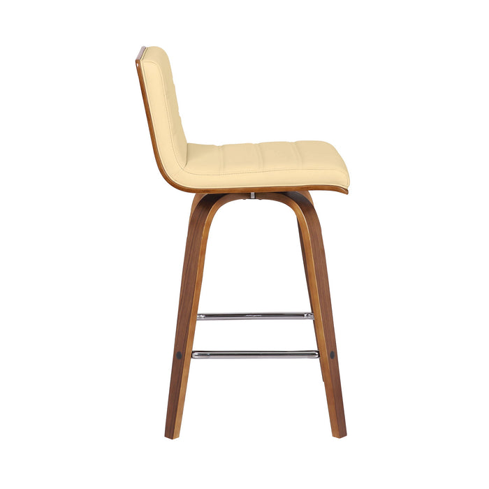 Vienna - 26" Swivel Counter Stool - Walnut Wood - Simple Home Plus