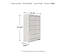 Altyra - White - Five Drawer Chest - Simple Home Plus
