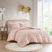 Lucy - Clip Jacquard Full Comforter Set - Pink - Simple Home Plus