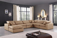 Comfy - 7 Piece Faux Leather Modular Sectional With Chaise - Tan - Simple Home Plus