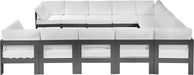 Nizuc - Outdoor Patio 12 Piece Modular Sectional With Gray Frame - Simple Home Plus