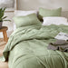 Mina - King/California King Waffle Weave Textured Quilt Set - Green - Simple Home Plus