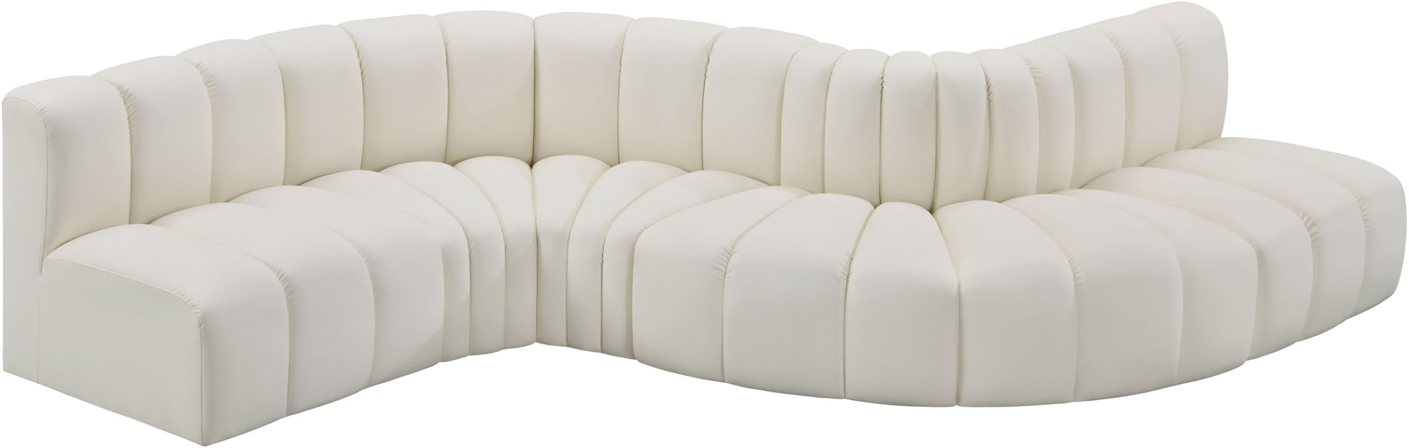 Arc - Faux Leather 6 Piece Curved Modular Sofa - Simple Home Plus