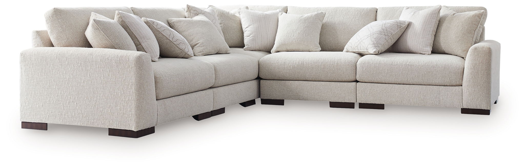 Cavella - Pebble - 5-Piece Sectional - Simple Home Plus