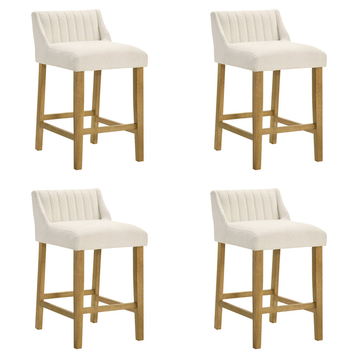 Fauna - Modern Transitional Wood Counter Height Kitchen Bar Stool - Simple Home Plus