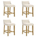 Fauna - Modern Transitional Wood Counter Height Kitchen Bar Stool - Simple Home Plus