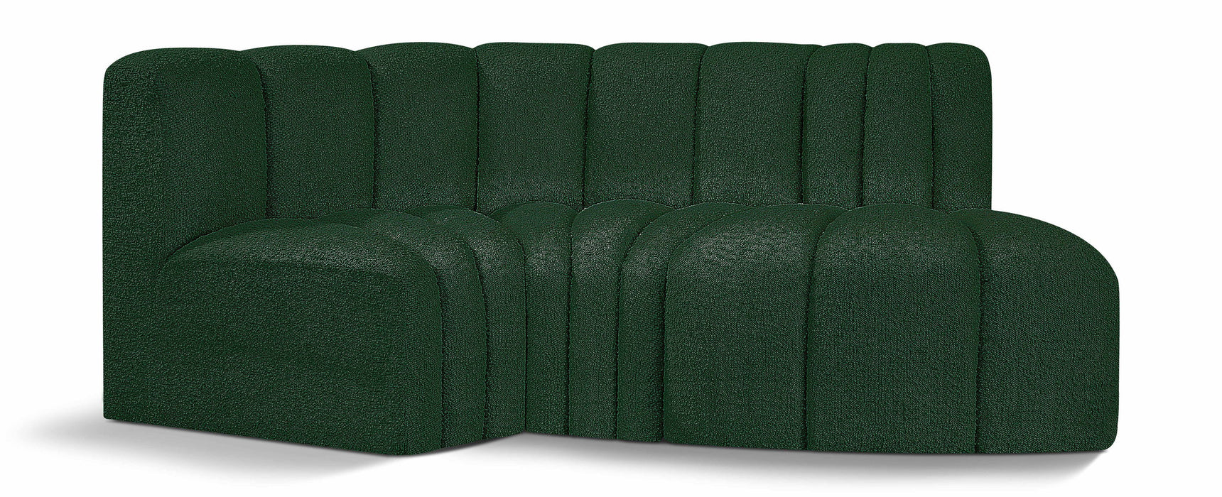 Arc - Boucle Fabric 3 Piece Modular L-Shaped Sofa - Simple Home Plus