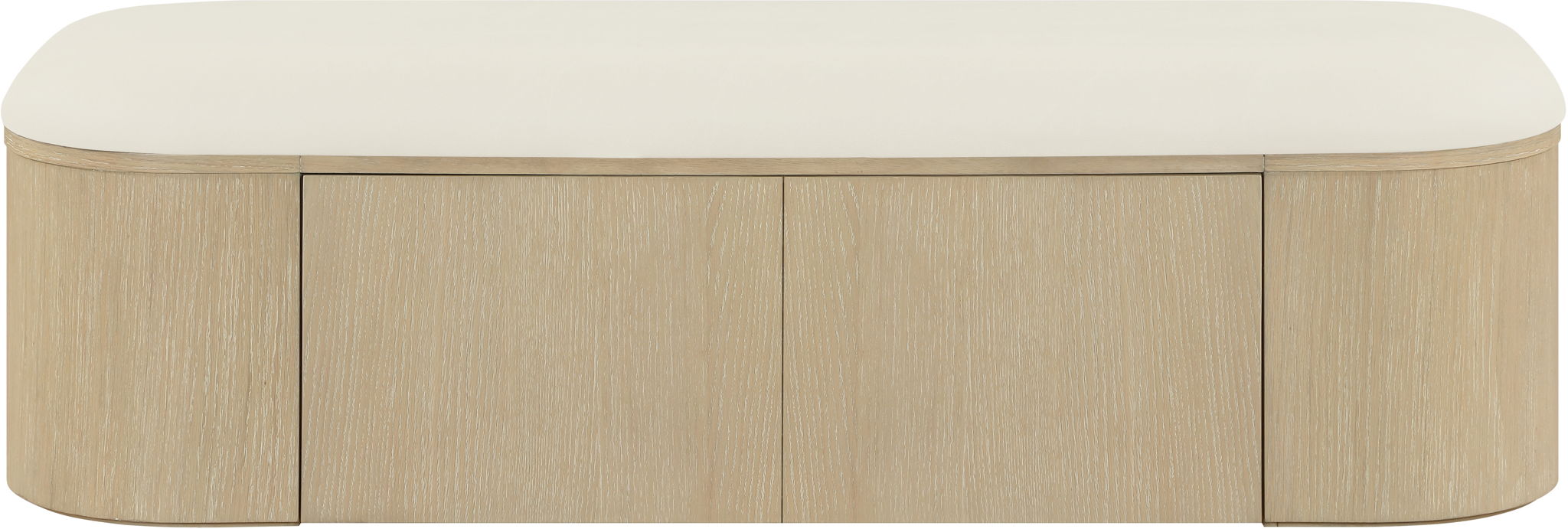 Velden - Upholstered Storage Bench With Stained Natural Base - Simple Home Plus