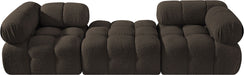 Ames - 3 Piece Boucle Modular Sofa With 1 Backless Seat - Simple Home Plus