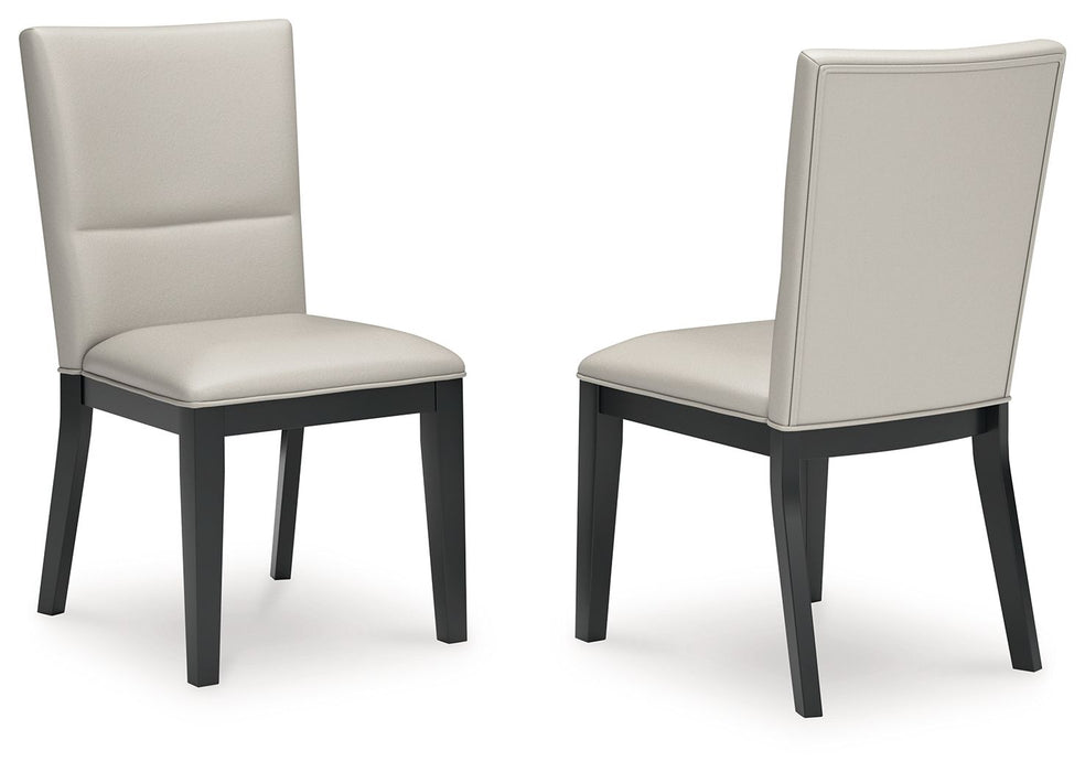 Glinari - Taupe / Black - Dining Upholstered Side Chair (Set of 2) - Simple Home Plus