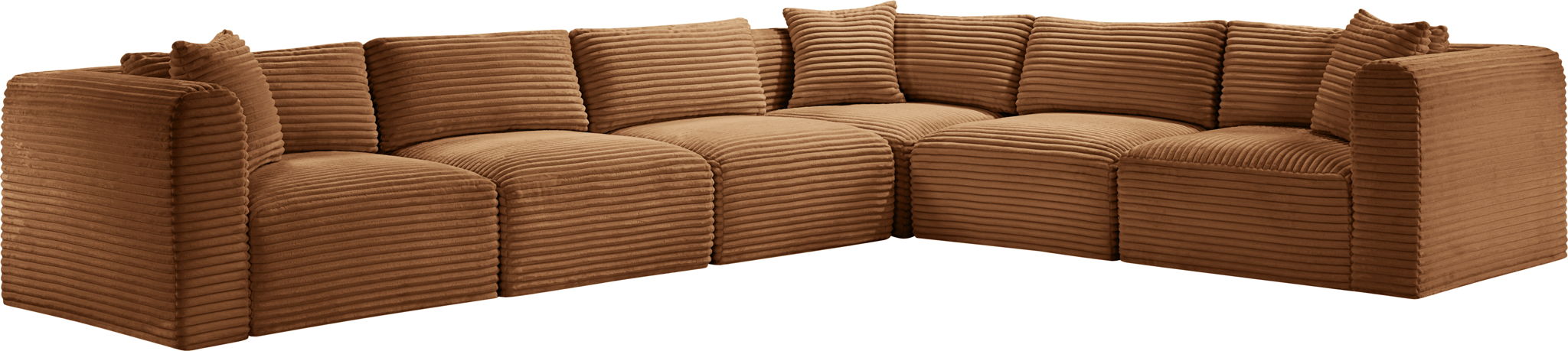 Shaggy - Fabric 6 Piece Modular Corner Sectional - Simple Home Plus