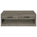 Felix - 2-Drawer Engineered Wood Coffee Table - Gray Driftwood - Simple Home Plus